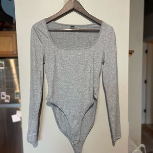 Grey Long Sleeve Bodysuit